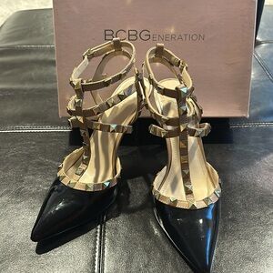 BCBG Strappy Studded Pump